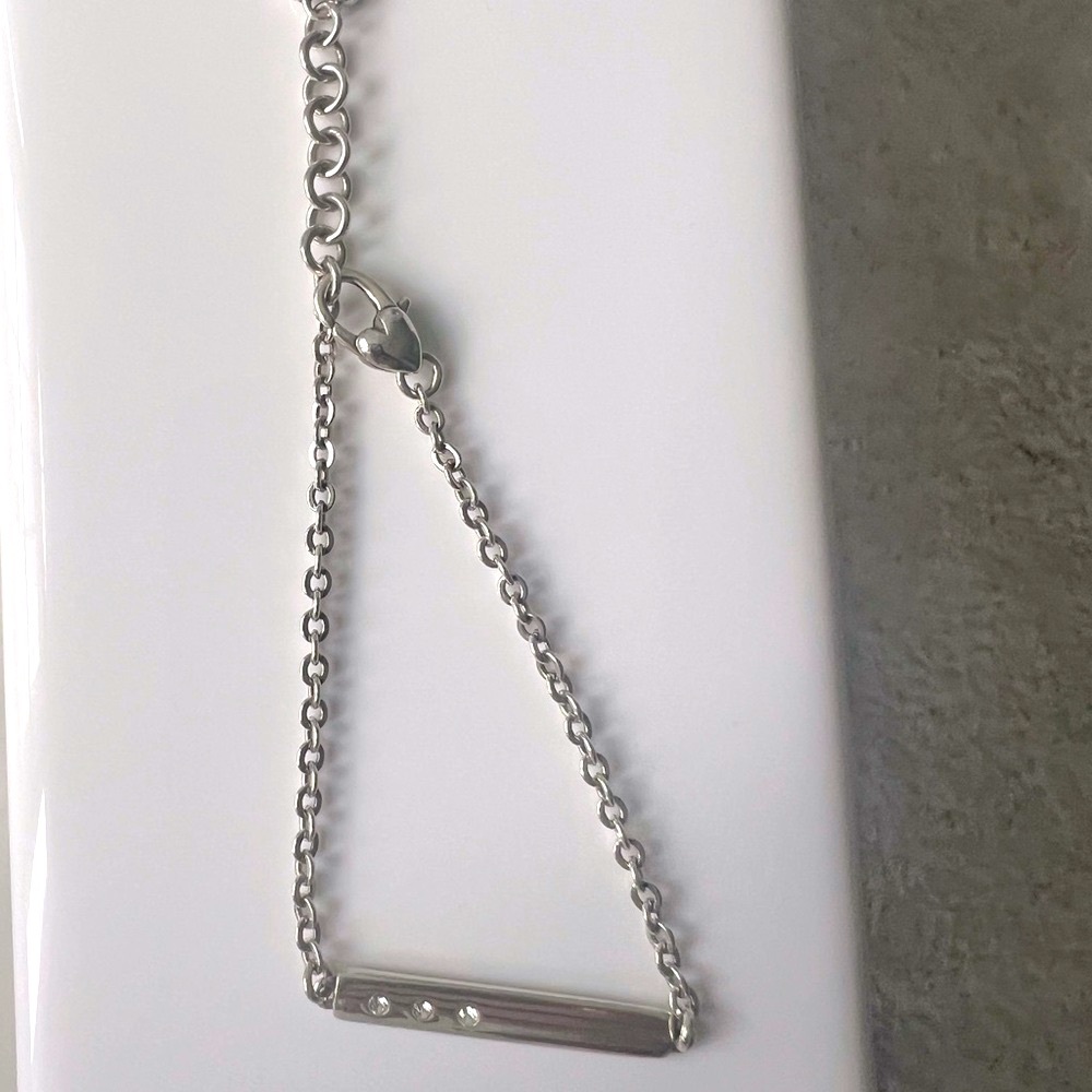 Brighton Silver Two Sided Bracelet with Crystal Accents 💎